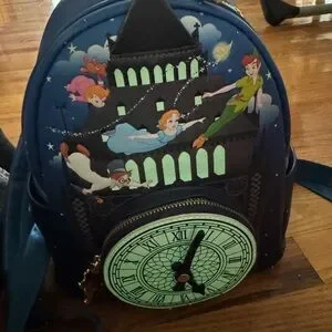 Loungefly Peter Pan and Friends Flying Clock Tower Backpack Loungefly Disney Peter Pan Flying Clock Tower Glow in the  main image 2